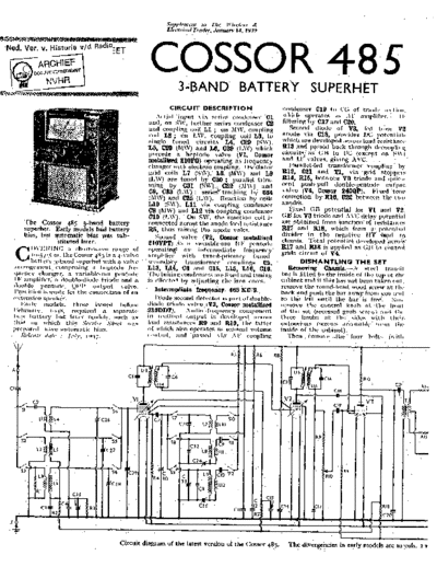 COSSOR 485  . Rare and Ancient Equipment COSSOR Cossor_485.pdf