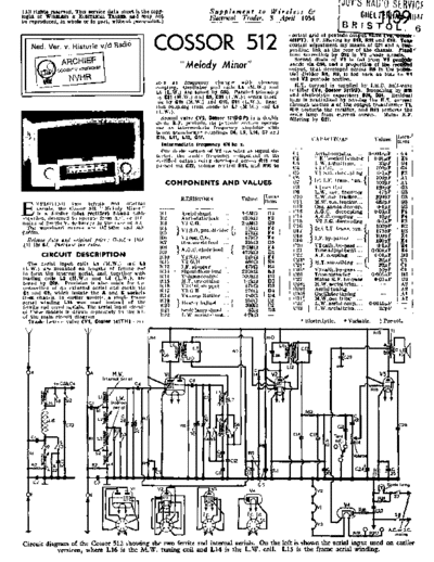 COSSOR 512  . Rare and Ancient Equipment COSSOR Cossor_512.pdf