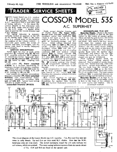 COSSOR Cossor 535  . Rare and Ancient Equipment COSSOR Cossor_535.pdf
