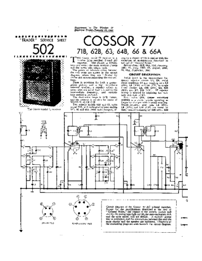 COSSOR Cossor 77  . Rare and Ancient Equipment COSSOR Cossor_77.pdf