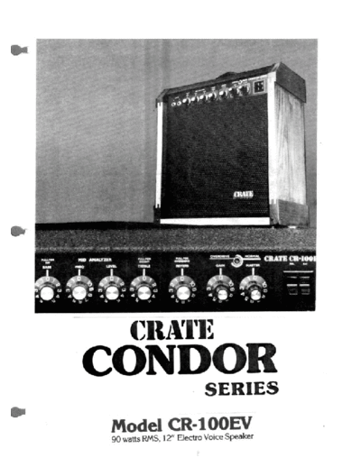 CRATE CR100EV Sch & OM  . Rare and Ancient Equipment CRATE CR100EV Sch & OM.pdf