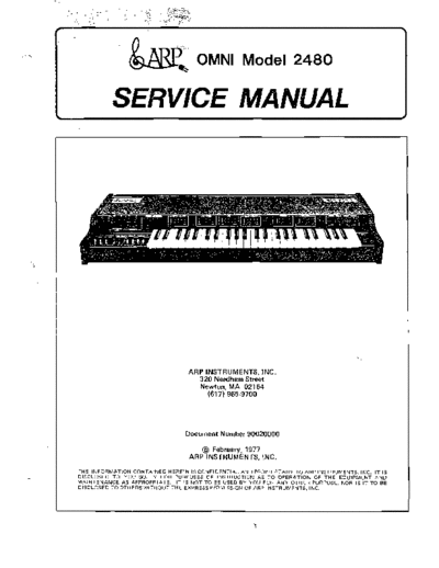 ARP arp omni service manual  . Rare and Ancient Equipment ARP arp omni service manual.pdf