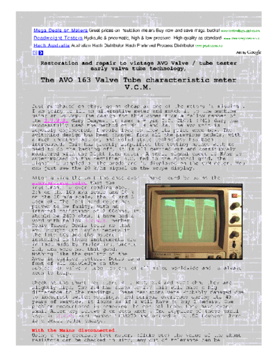 AVO avo 163 valve tester  . Rare and Ancient Equipment AVO avo_163_valve_tester.pdf