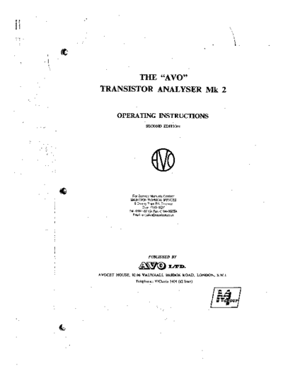 AVO . analyser mk 2. transister. service and operating  . Rare and Ancient Equipment AVO avo._analyser_mk_2._transister._service_and_operating.pdf