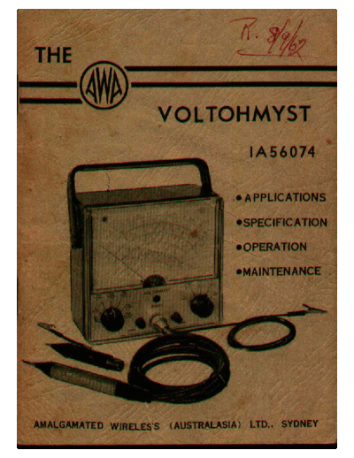 Awa voltohmyst 1a56074  . Rare and Ancient Equipment Awa voltohmyst_1a56074.pdf