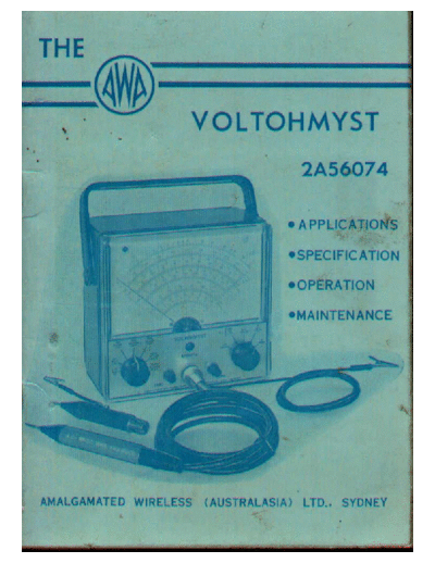 Awa voltohmyst 2a56074  . Rare and Ancient Equipment Awa voltohmyst_2a56074.pdf