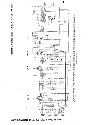 BERTONCINI Bertoncini Leila L108 M108  . Rare and Ancient Equipment BERTONCINI Bertoncini Leila L108 M108.pdf