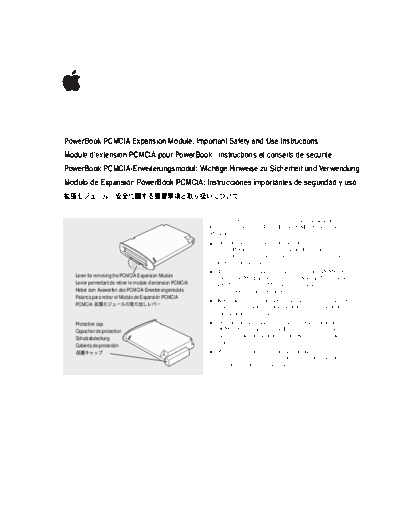 apple PCMCIA Exp. Mod. for PB 500.2  apple PowerBooks PB 500 Series PCMCIA Exp. Mod. for PB 500.2.pdf