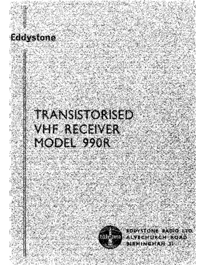 Eddystone Eddystone 990R manual  . Rare and Ancient Equipment Eddystone Eddystone_990R_manual.pdf