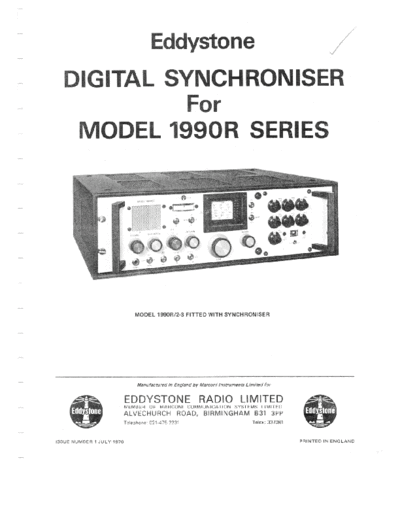 Eddystone 1990R synchroniser manual complete  . Rare and Ancient Equipment Eddystone 1990R synchroniser manual complete.pdf