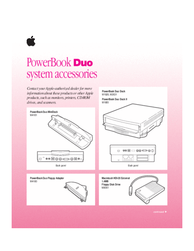 apple PB Duo System Accessories  apple PowerBooks PB Duo & Duo Dock PB Duo System Accessories.PDF