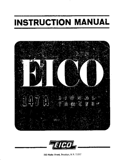 Eico eico model 147a signal tracer  . Rare and Ancient Equipment Eico eico_model_147a_signal_tracer.pdf