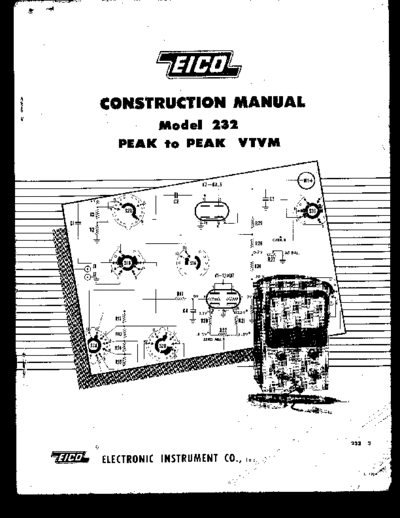 Eico eico model 232 peak-to-peak vtvm  . Rare and Ancient Equipment Eico eico_model_232_peak-to-peak_vtvm.pdf