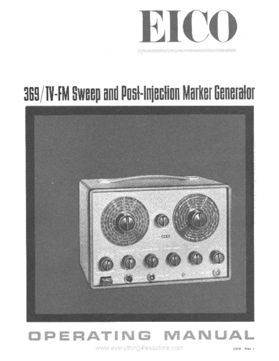 Eico eico model 369 tv fm rf sweep and post-injection marker  . Rare and Ancient Equipment Eico eico_model_369_tv_fm_rf_sweep_and_post-injection_marker.pdf