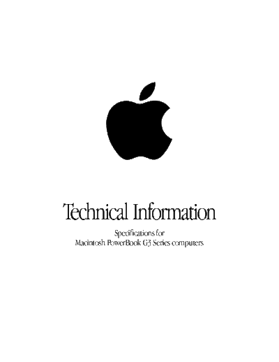 apple PB G3 series Technical Info  apple PowerBooks PB G3 Series PB G3 series Technical Info.pdf