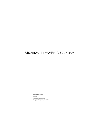 apple PowerBookG3SeriesDevNotes  apple PowerBooks PB G3 Series PowerBookG3SeriesDevNotes.pdf
