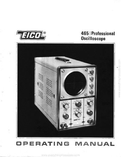 Eico eico model 465 oscilloscope  . Rare and Ancient Equipment Eico eico_model_465_oscilloscope.pdf