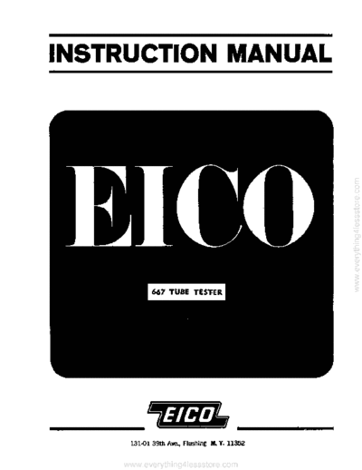 Eico eico model 667 tube tester  . Rare and Ancient Equipment Eico eico_model_667_tube_tester.pdf