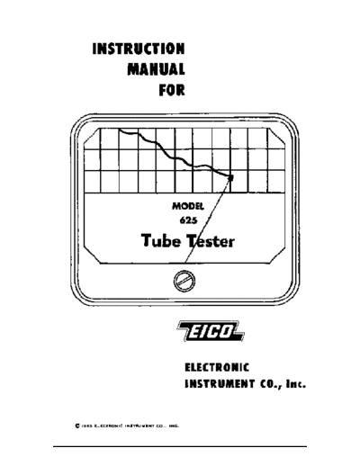 Eico eico model 625 tube tester  . Rare and Ancient Equipment Eico eico_model_625_tube_tester.pdf
