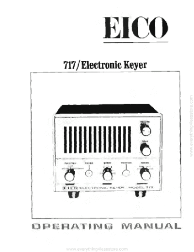 Eico eico model 717 electronic keyer  . Rare and Ancient Equipment Eico eico_model_717_electronic_keyer.pdf
