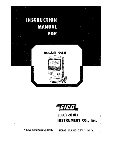 Eico eico model 944 flyback testerl  . Rare and Ancient Equipment Eico eico_model_944_flyback_testerl.pdf