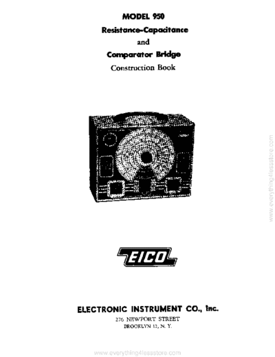Eico eico model 950 bridge construction  . Rare and Ancient Equipment Eico eico_model_950_bridge_construction.pdf