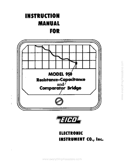 Eico eico model 950 r-c and comparitor bridge  . Rare and Ancient Equipment Eico eico_model_950_r-c_and_comparitor_bridge.pdf