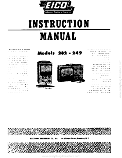 . Rare and Ancient Equipment eico models 232-249 vtvms  . Rare and Ancient Equipment Eico eico_models_232-249_vtvms.pdf