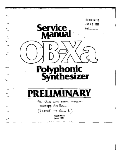 Oberheim obxaservicemanual  . Rare and Ancient Equipment Oberheim oberheimobxaservicemanual.pdf