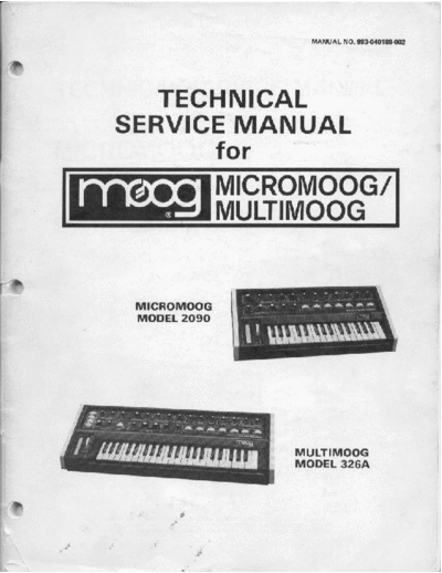 Moog moogmicromoogmultimoogservicemanual  . Rare and Ancient Equipment Moog moogmicromoogmultimoogservicemanual.pdf