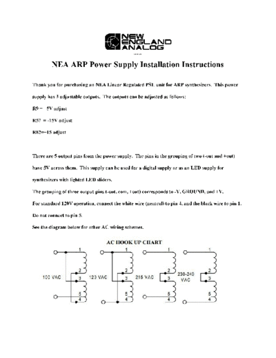 . Rare and Ancient Equipment NEAPSUInstallationInstructions  . Rare and Ancient Equipment NEA NEAPSUInstallationInstructions.pdf