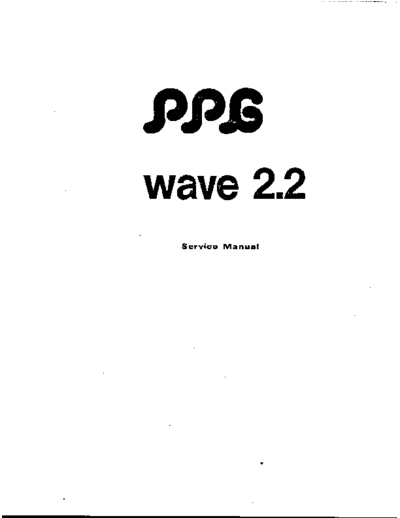 PPG ppgwave2 2servicemanual  . Rare and Ancient Equipment PPG ppgwave2_2servicemanual.pdf
