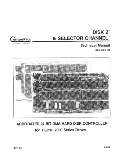 compupro A192 DISK2 Tech Nov83  . Rare and Ancient Equipment compupro A192_DISK2_Tech_Nov83.pdf
