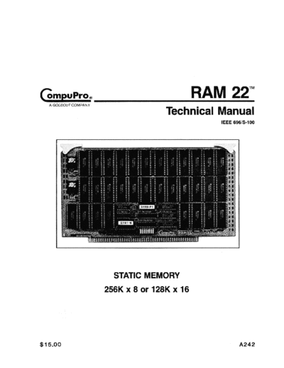 compupro A242 RAM 22 Technical Manual May84  . Rare and Ancient Equipment compupro A242_RAM_22_Technical_Manual_May84.pdf