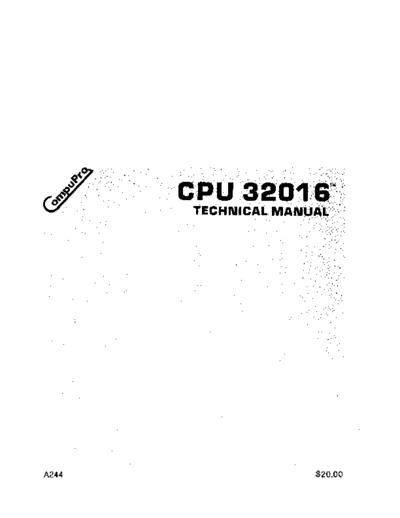 compupro A244 CPU 32016 Oct84  . Rare and Ancient Equipment compupro A244_CPU_32016_Oct84.pdf