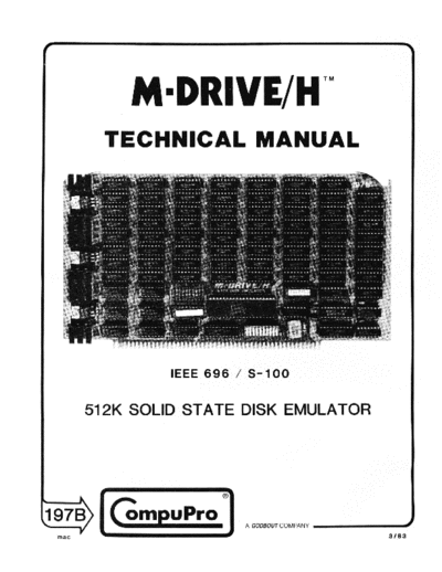 compupro A97B M-Drive H Technical Manual Mar83  . Rare and Ancient Equipment compupro A97B_M-Drive_H_Technical_Manual_Mar83.pdf