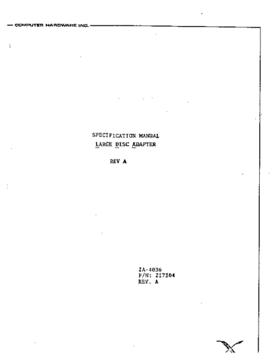 chi Large Disc Adapter Specification Manual  . Rare and Ancient Equipment chi Large_Disc_Adapter_Specification_Manual.pdf