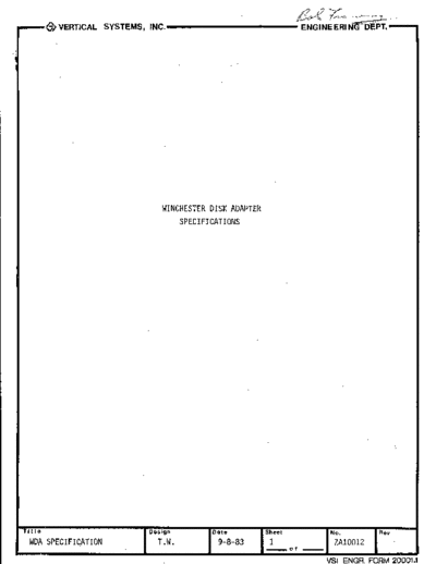 chi Winchester Disc Adapter Specification Sep83  . Rare and Ancient Equipment chi Winchester_Disc_Adapter_Specification_Sep83.pdf