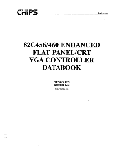chipsAndTech 82C456 460 VGA Controller Feb90  . Rare and Ancient Equipment chipsAndTech 82C456_460_VGA_Controller_Feb90.pdf