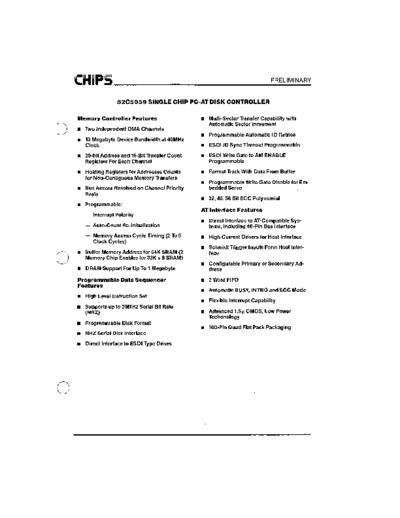 chipsAndTech 82C5059 AT Disk Controller Brochure  . Rare and Ancient Equipment chipsAndTech 82C5059_AT_Disk_Controller_Brochure.pdf