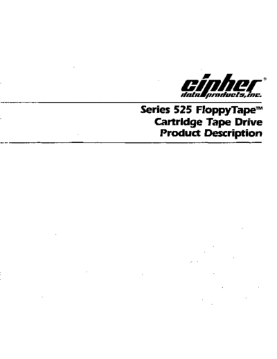 cipher Cipher Series 525 FloppyTape Product Description Nov84  . Rare and Ancient Equipment cipher Cipher_Series_525_FloppyTape_Product_Description_Nov84.pdf