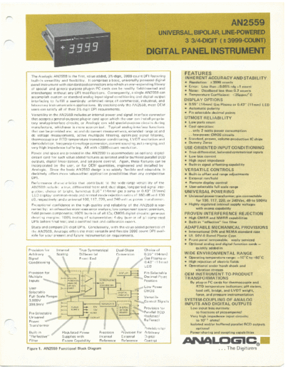 analogic Analogic AN2559  . Rare and Ancient Equipment analogic Analogic AN2559.pdf