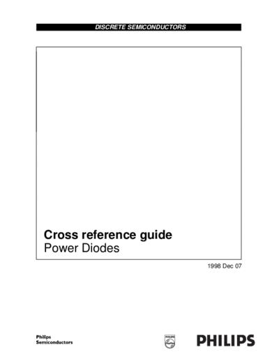 Diodes philips cross-reference guide power-  . Electronic Components Datasheets Active components Diodes philips_cross-reference_guide_power-diodes.pdf