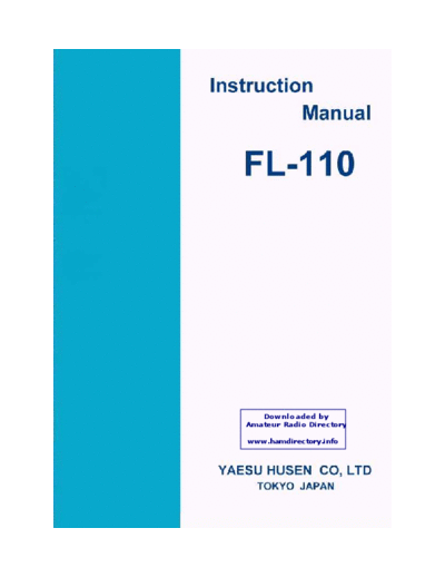 YAESU FL110 user  YAESU FL110_user.pdf