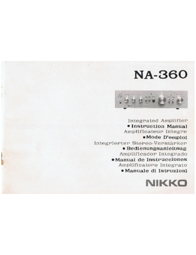 NIKKO hfe nikko na-360 en de fr es it  NIKKO Audio NA-360 hfe_nikko_na-360_en_de_fr_es_it.pdf