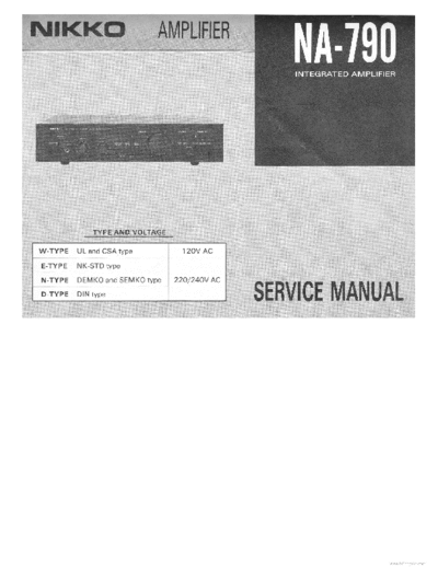 NIKKO hfe   na-790 schematic  NIKKO Audio NA-790 hfe_nikko_na-790_schematic.pdf