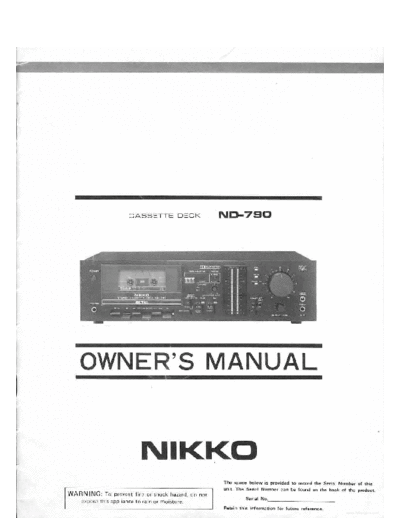 NIKKO hfe nikko nd-790 en  NIKKO Audio ND-790 hfe_nikko_nd-790_en.pdf