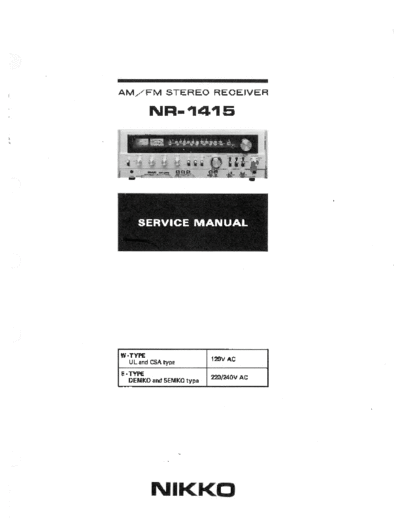 NIKKO hfe nikko nr-1415 service en  NIKKO Audio NR-1415 hfe_nikko_nr-1415_service_en.pdf