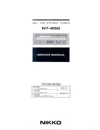 NIKKO hfe nikko nt-850 service en  NIKKO Audio NT-850 hfe_nikko_nt-850_service_en.pdf