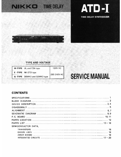 NIKKO hfe nikko atd-i service  NIKKO Audio ATD-I hfe_nikko_atd-i_service.pdf